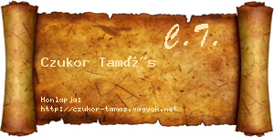 Czukor Tamás névjegykártya